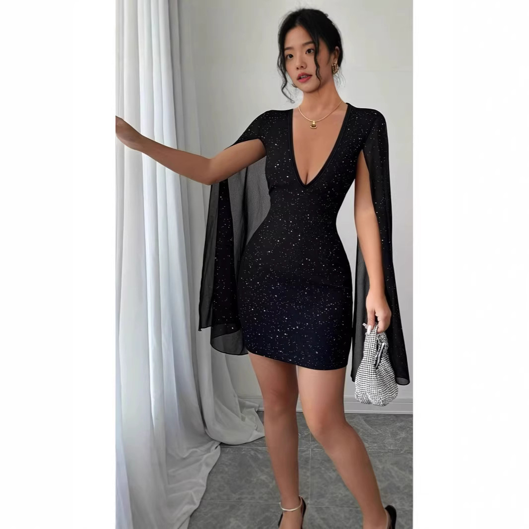 Women Formal Wear For Office - V Neck Bodycon Midi Dress Elegant