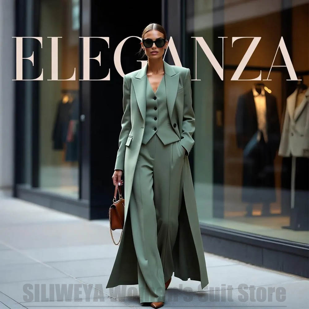 Women'S Office Formal Wear For Ladies - Chic Women's Suit Set Three Piece
