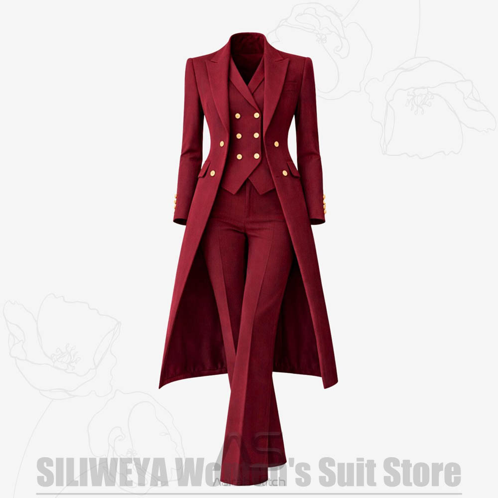 Women'S Office Formal Wear For Ladies - Women's Suit 3 Piece Double Breasted