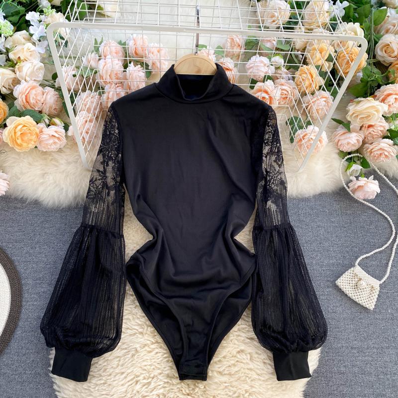 Women'S Formal Wear Jumpsuit - Sexy Lantern Long Sleeve High Collar