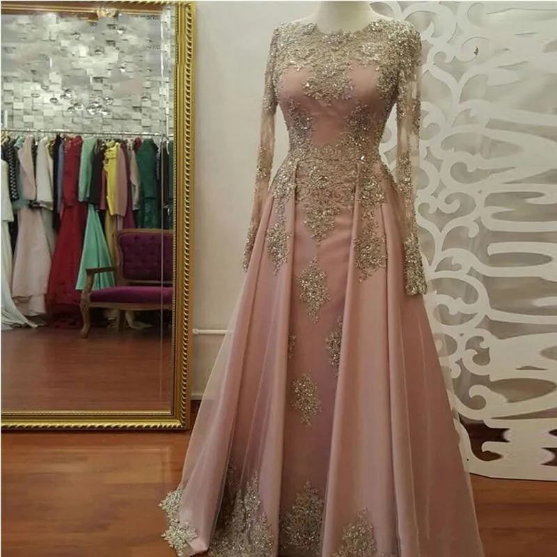 Blush Rose gold Long Sleeve Ev - đánh giá và giá Women Formal Wear Dubai