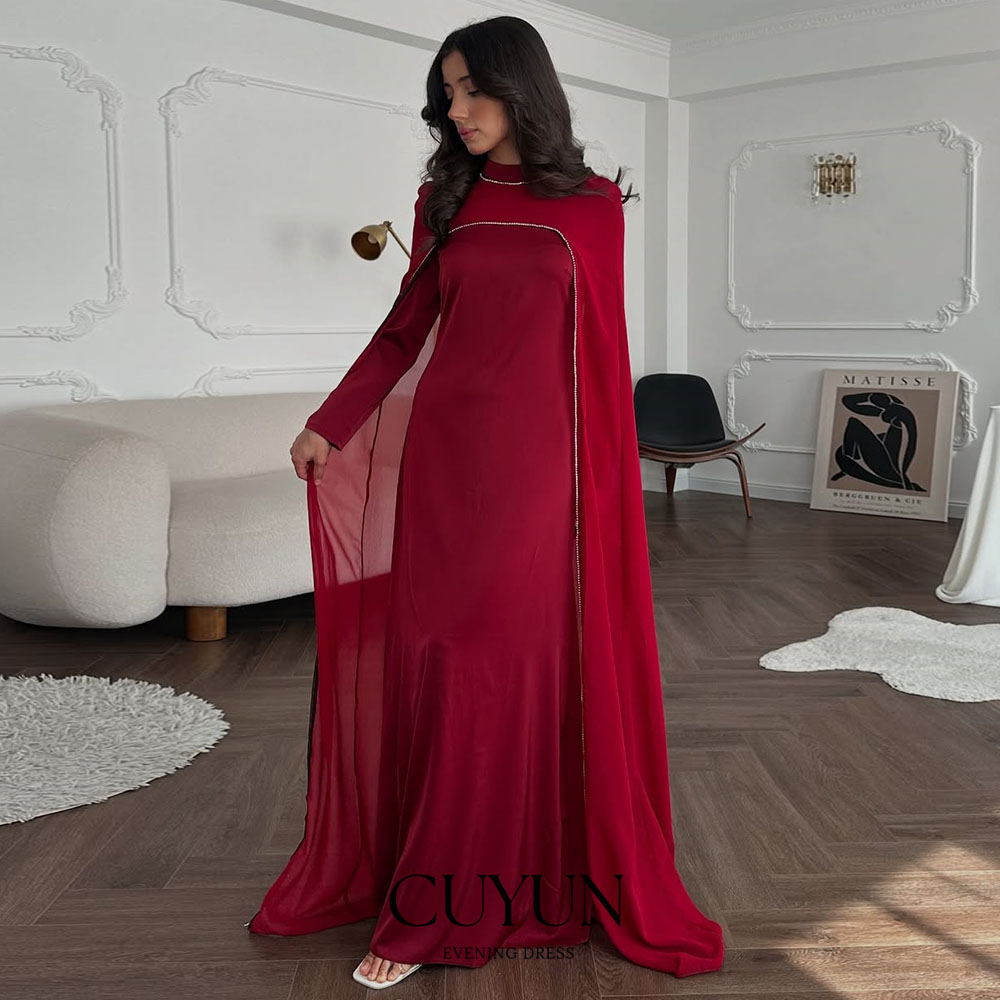 CUYUN Red Saudi Women Evening  - đánh giá và giá Women Formal Wear Dubai