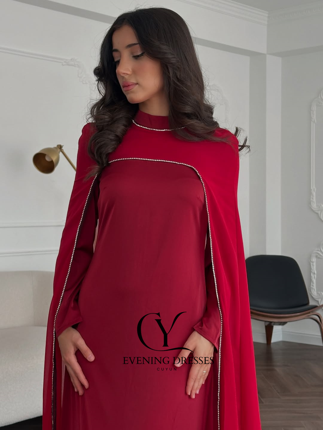 CUYUN Red Saudi Women Evening  - đánh giá và giá Women Formal Wear Dubai
