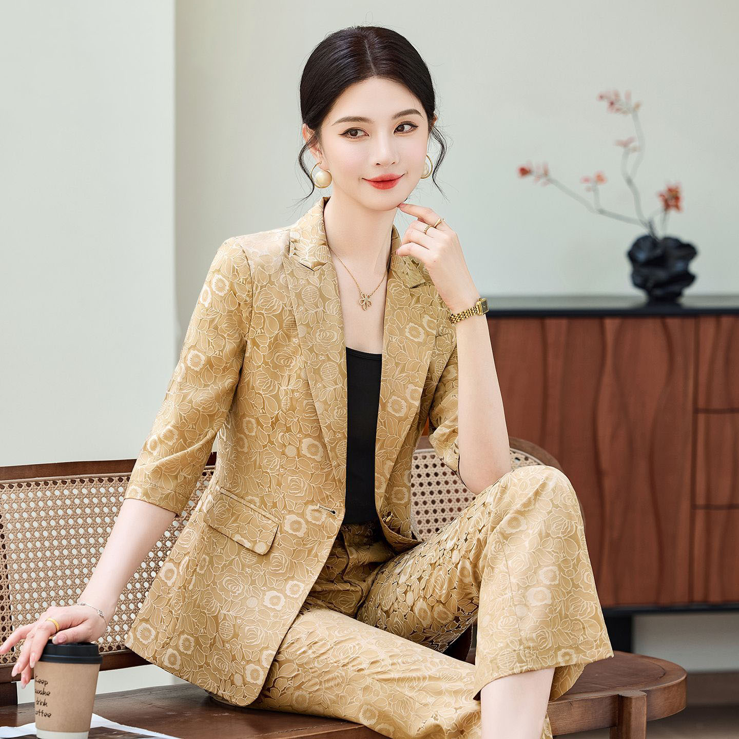 Fashion Apricot Half Sleeve Pr - đánh giá và giá Women'S Office Formal Wear For Ladies