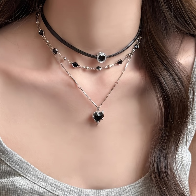 Gothic Layered Heart-shaped Ne - đánh giá và giá Formal Wear Jewelry For Women