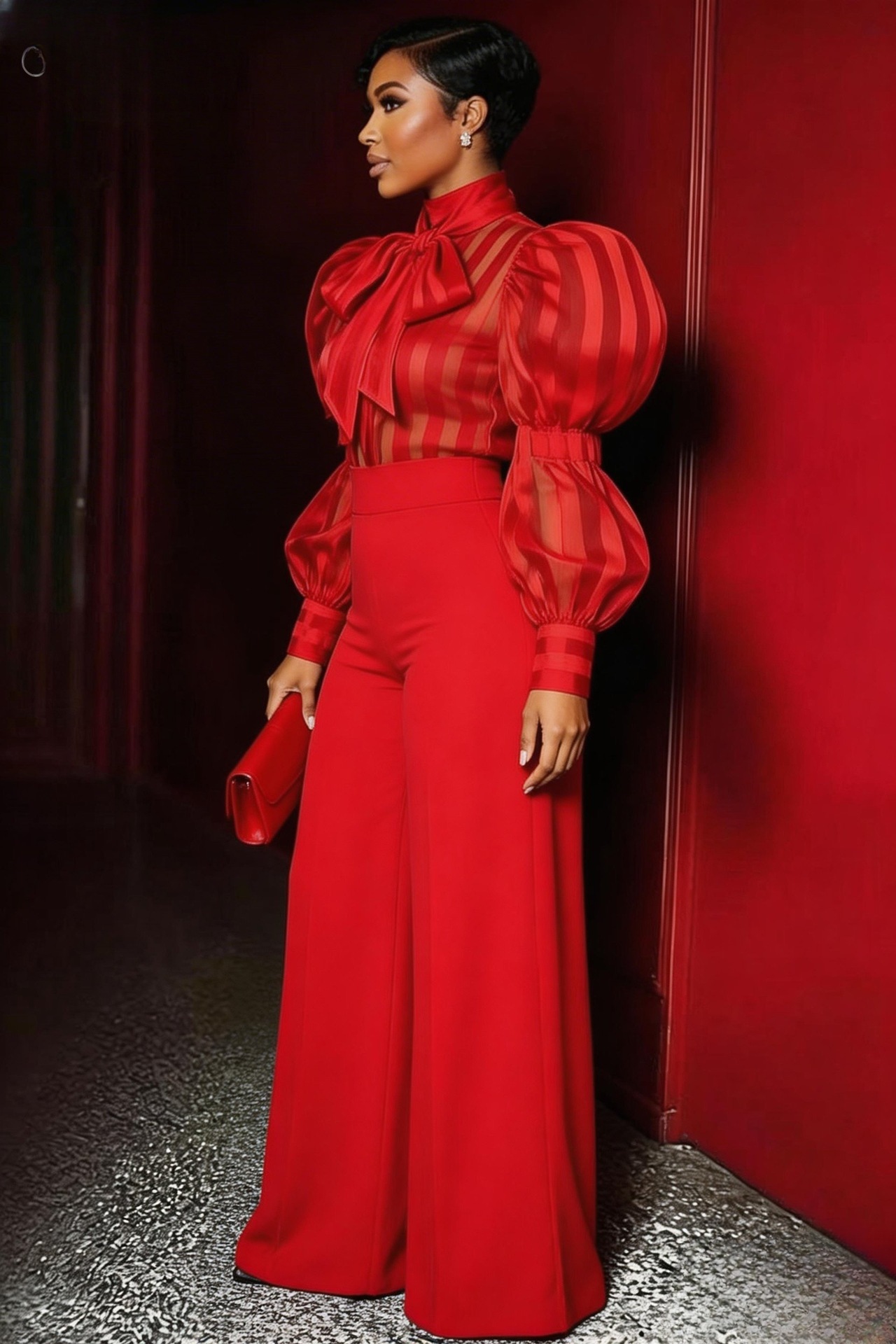 Plus Size Front Seam Wide Leg  - đánh giá và giá Women'S Formal Wear With Pants