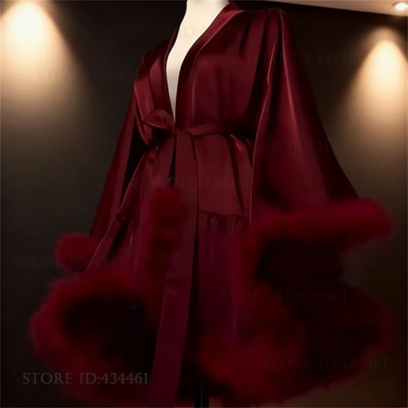 Luxury Big Sleeve Hairy Cuffs  - đánh giá và giá Women'S Formal Wear Wedding