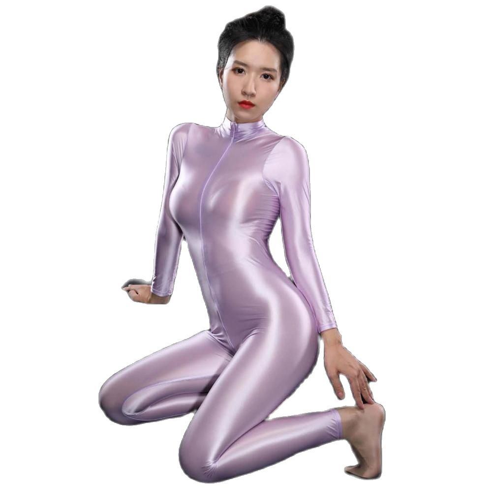 Gợi Cảm Sáng Bóng Dài Tay Dây  - đánh giá và giá Women'S Formal Wear Jumpsuit
