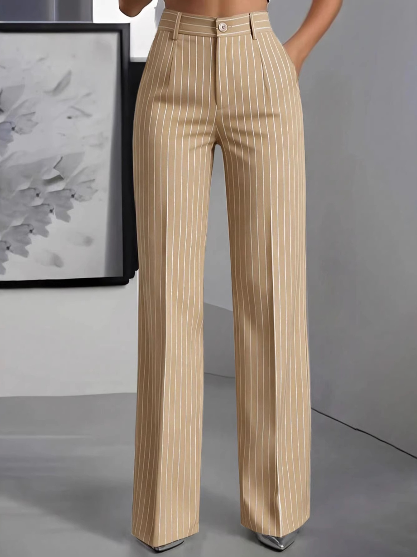 Elegant High Waist Straight Le - đánh giá và giá Women'S Formal Wear With Pants