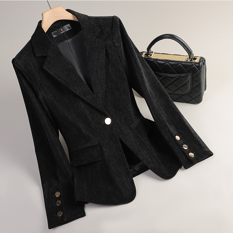 Yellow Gold Velvet Blazer Wome - đánh giá và giá Women'S Office Formal Wear For Ladies