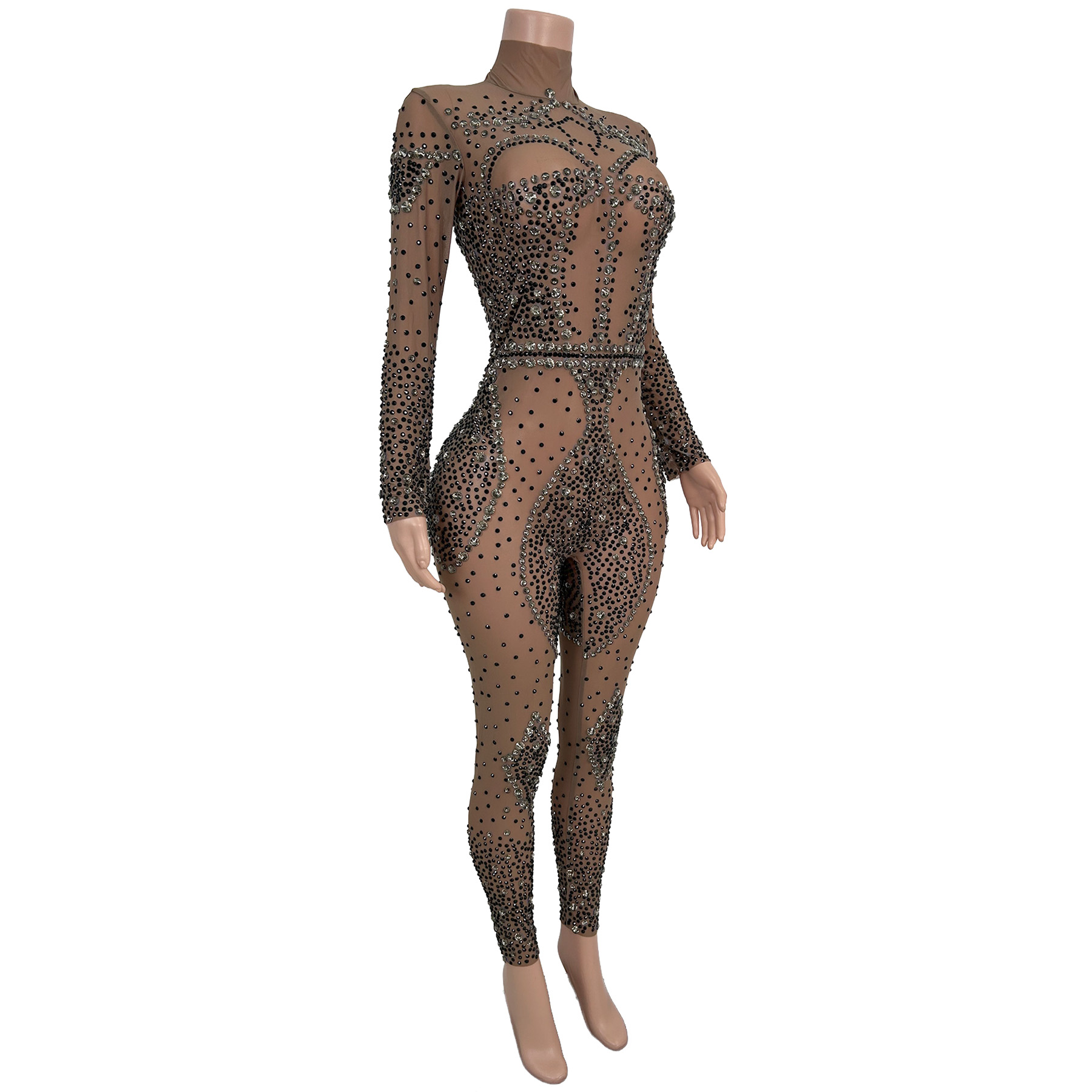 Sparkly Rhinestone Long Sleeve - đánh giá và giá Women'S Formal Wear Jumpsuit
