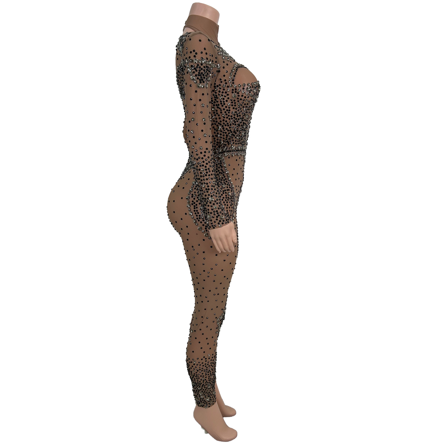Sparkly Rhinestone Long Sleeve - đánh giá và giá Women'S Formal Wear Jumpsuit