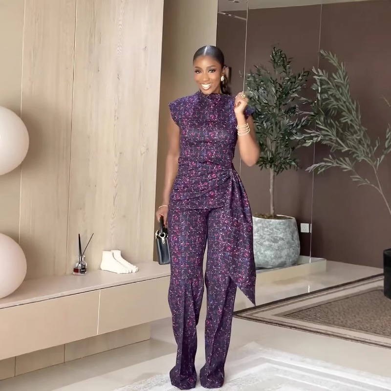 Elegant Women's African Print  - đánh giá và giá Women'S Formal Wear With Pants