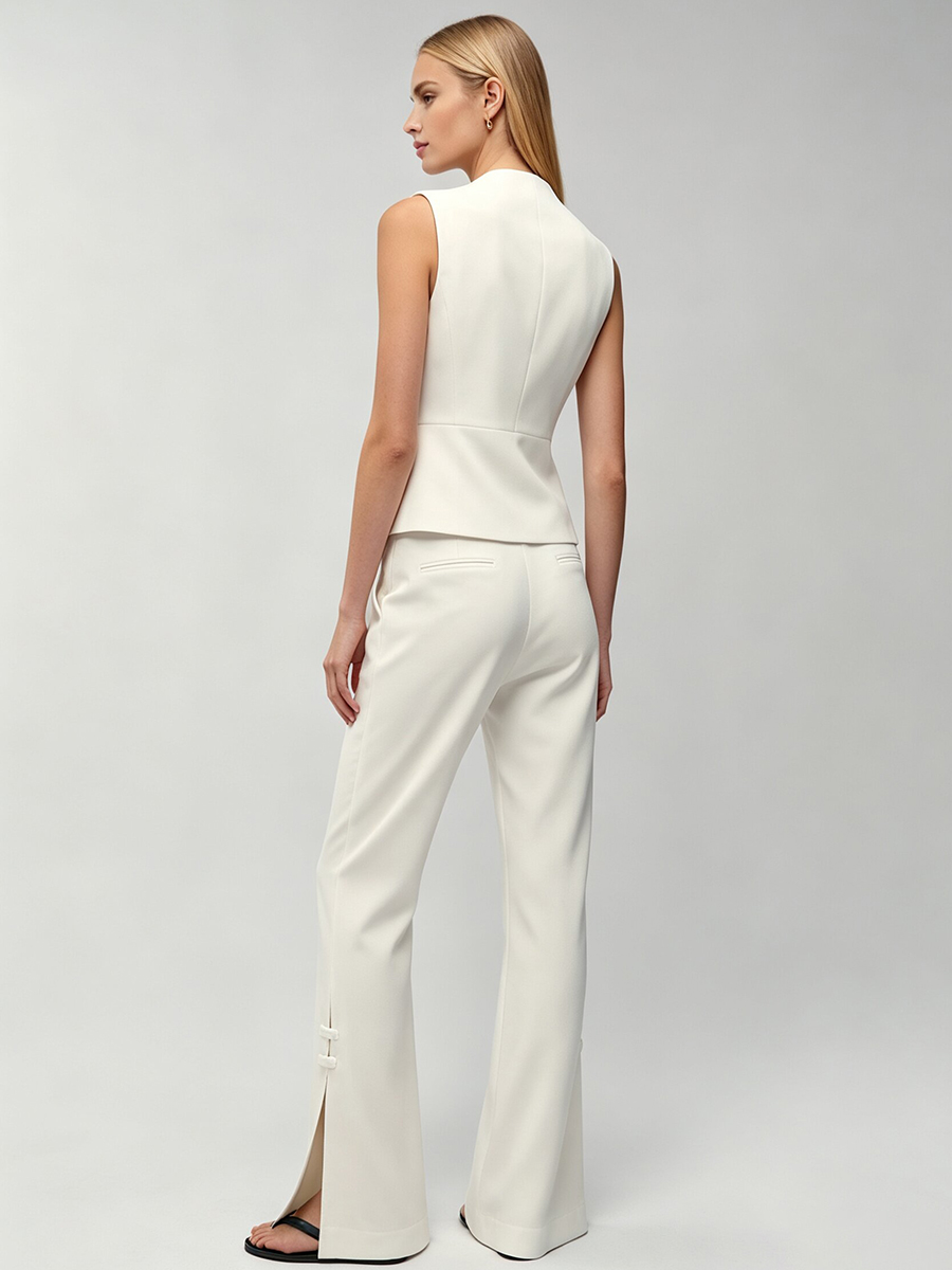 LIMO Women White Chinese Frog  - đánh giá và giá Women'S Formal Wear With Pants