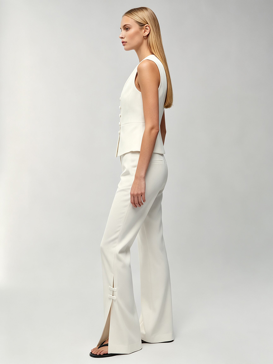 LIMO Women White Chinese Frog  - đánh giá và giá Women'S Formal Wear With Pants