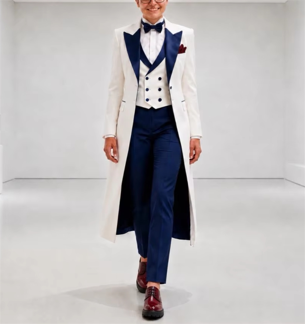 Navy Blue White Women's Jacket - đánh giá và giá Women'S Formal Wear Wedding