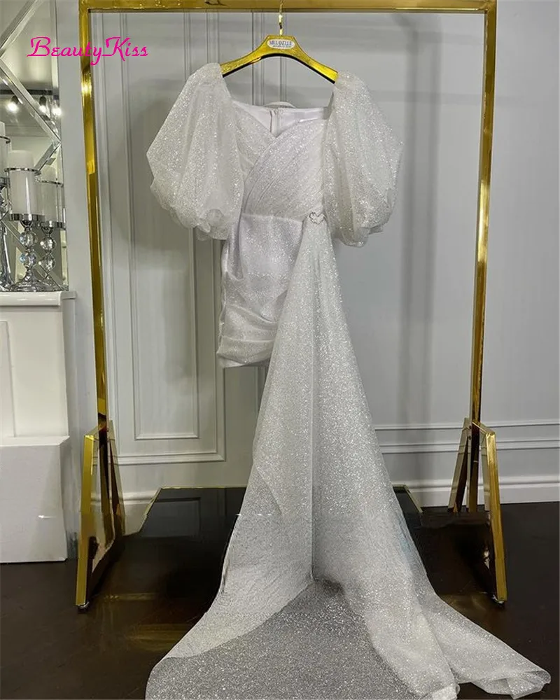 Shimmer Short Wedding Dress Pu - đánh giá và giá Women Formal Wear Dubai