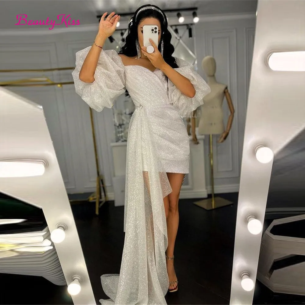 Shimmer Short Wedding Dress Pu - đánh giá và giá Women Formal Wear Dubai